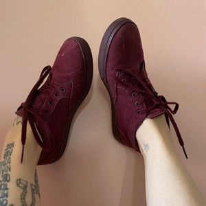 Maroon Vans Sneakers